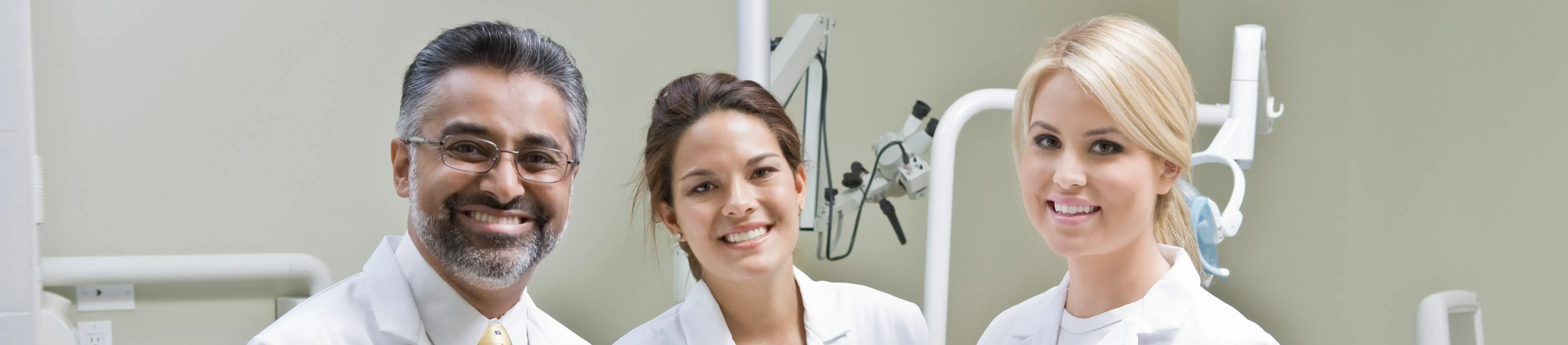 Oral surgery professionals in a clinical setting
